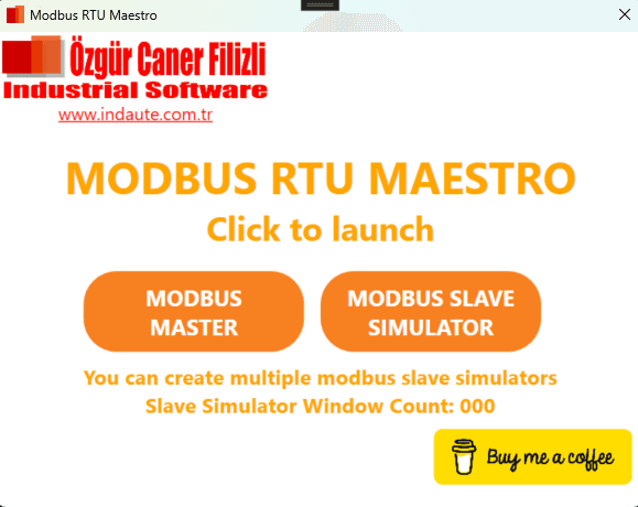 Modbus RTU Maestro Software ScreenShot